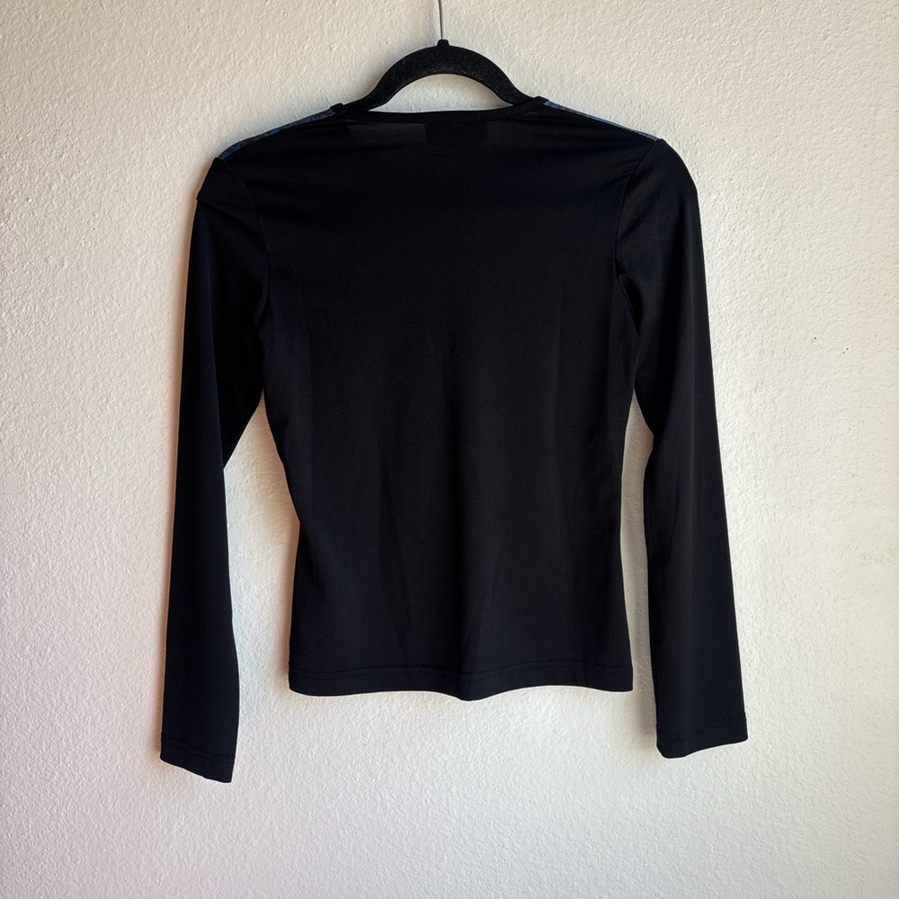 Vintage 90s Y2K A Byer Hindu Krishna Colorful Abstract Long Sleeve Top Size S - Picture 2 of 10